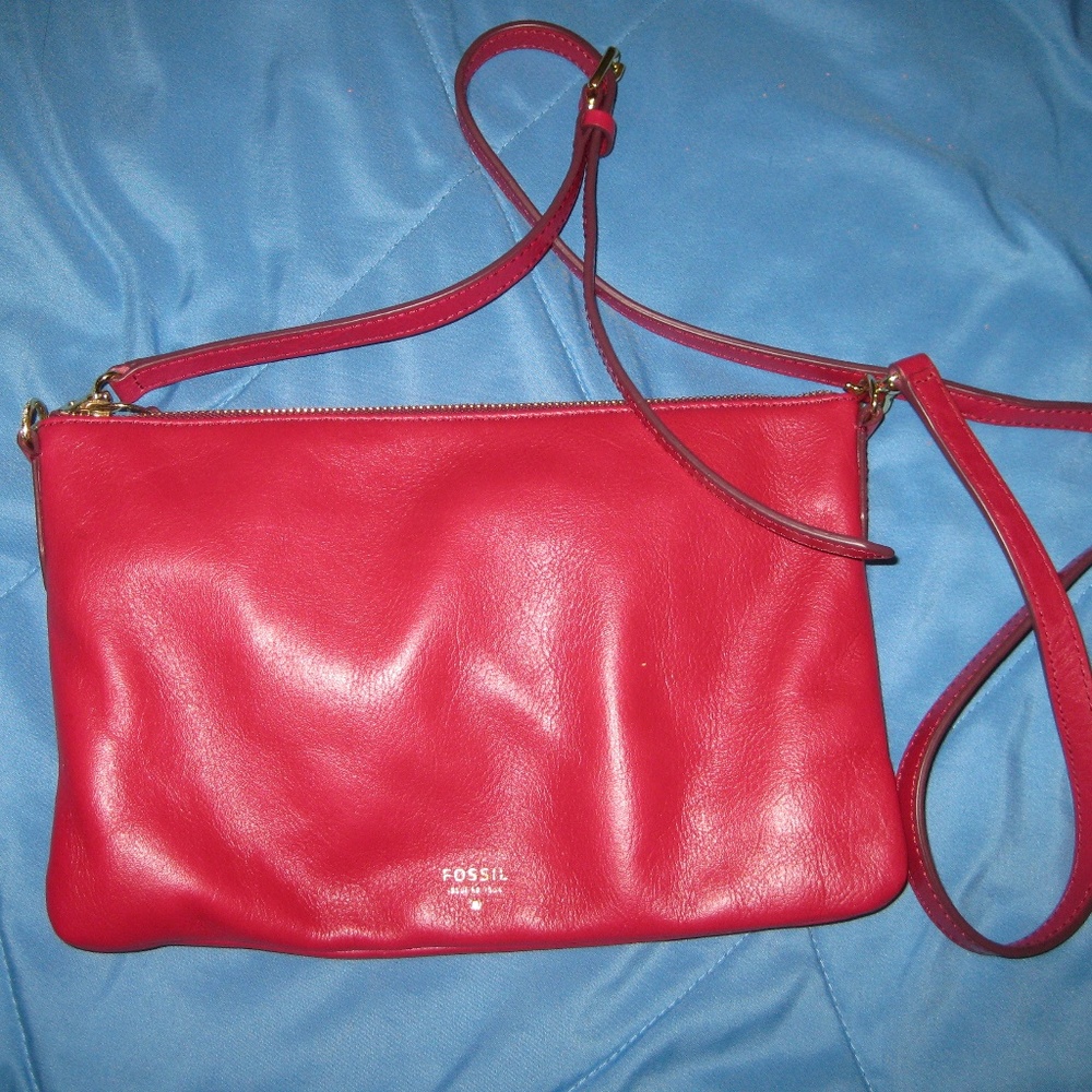 Pink Fossil Crossbody